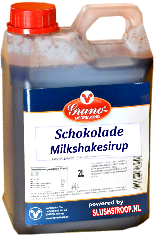 GRUNO - MilaNNE Milkshake syrup CHOCOLATE flavor, tank a, 2 liters