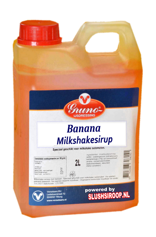 GRUNO - MilaNNE Milkshake syrup BANANA flavor, tank a, 2 liters