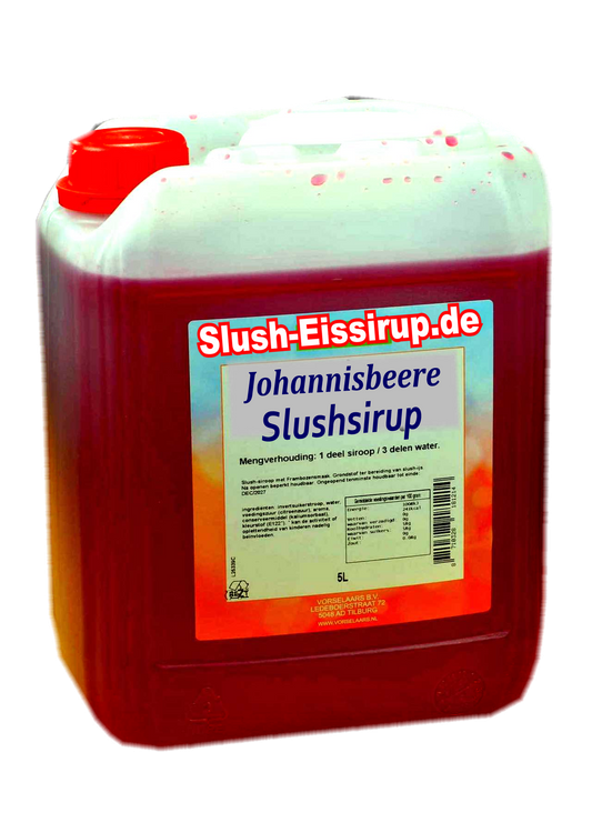 Slush Syrup CASSIS flavour - 5 ltr tank - Vorselaars - Slushsiroop.com - The delicious ice drink for everyone!