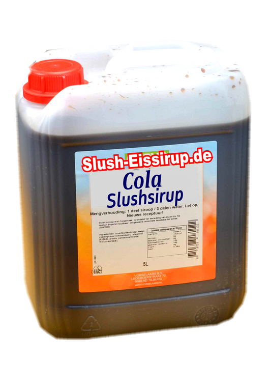 Slush Syrup COLA flavor - 5 ltr tank - Vorselaars - Slushsiroop.com - The ice-cold ice drink for everyone!