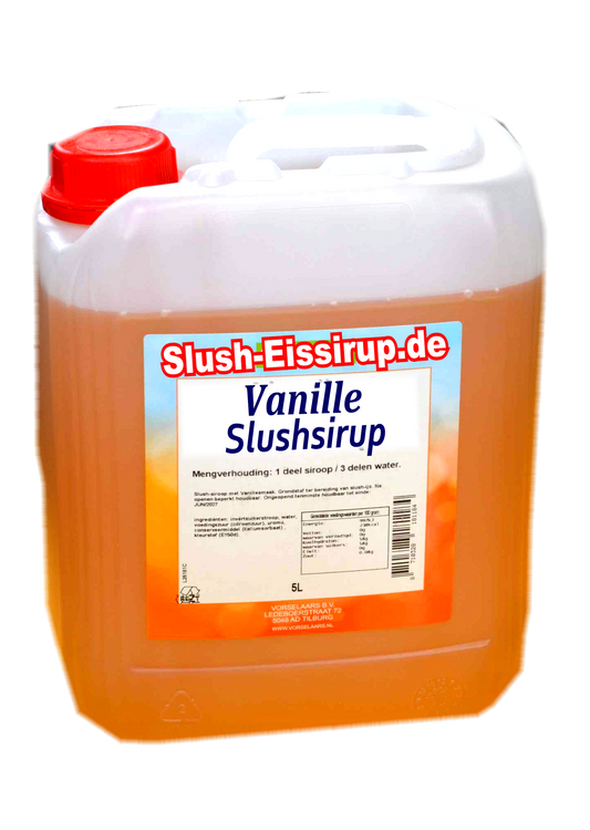 Slush syrup VANILLA flavor - 5 liter tank - Vorselaars - Slushsiroop.com